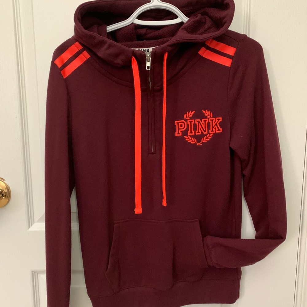 PINK Three Quarter Zip-up Sweater